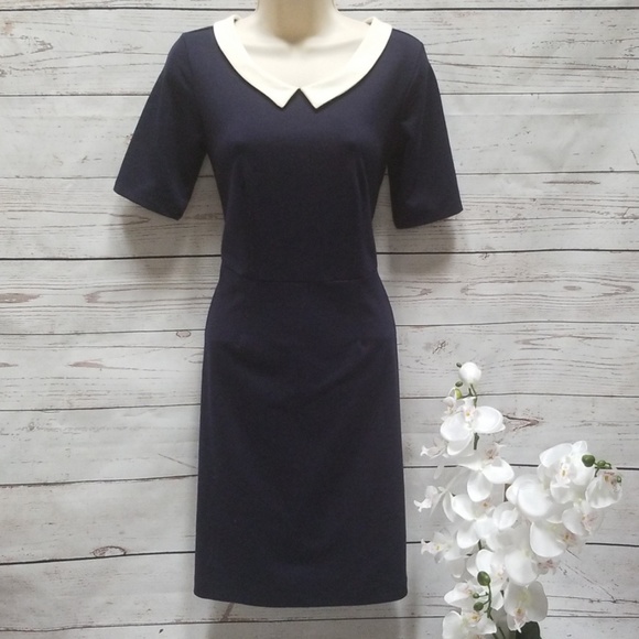 Merona Dresses & Skirts - Merona navy collared retro dress